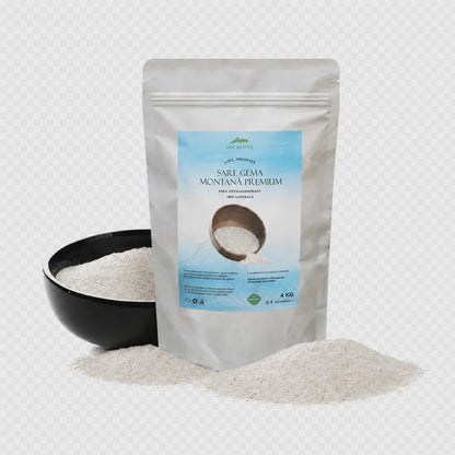 [4 kg] Sare Premium Neiodata si Fara Antiaglomerant Naturala DinMunte