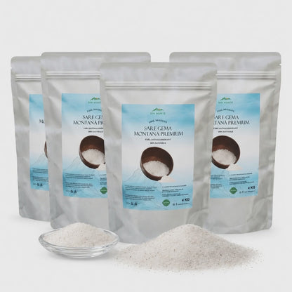 Pachet 4 Buc de 4 kg ,Sare Premium Neiodata si Fara Antiaglomerant total 16 Kg