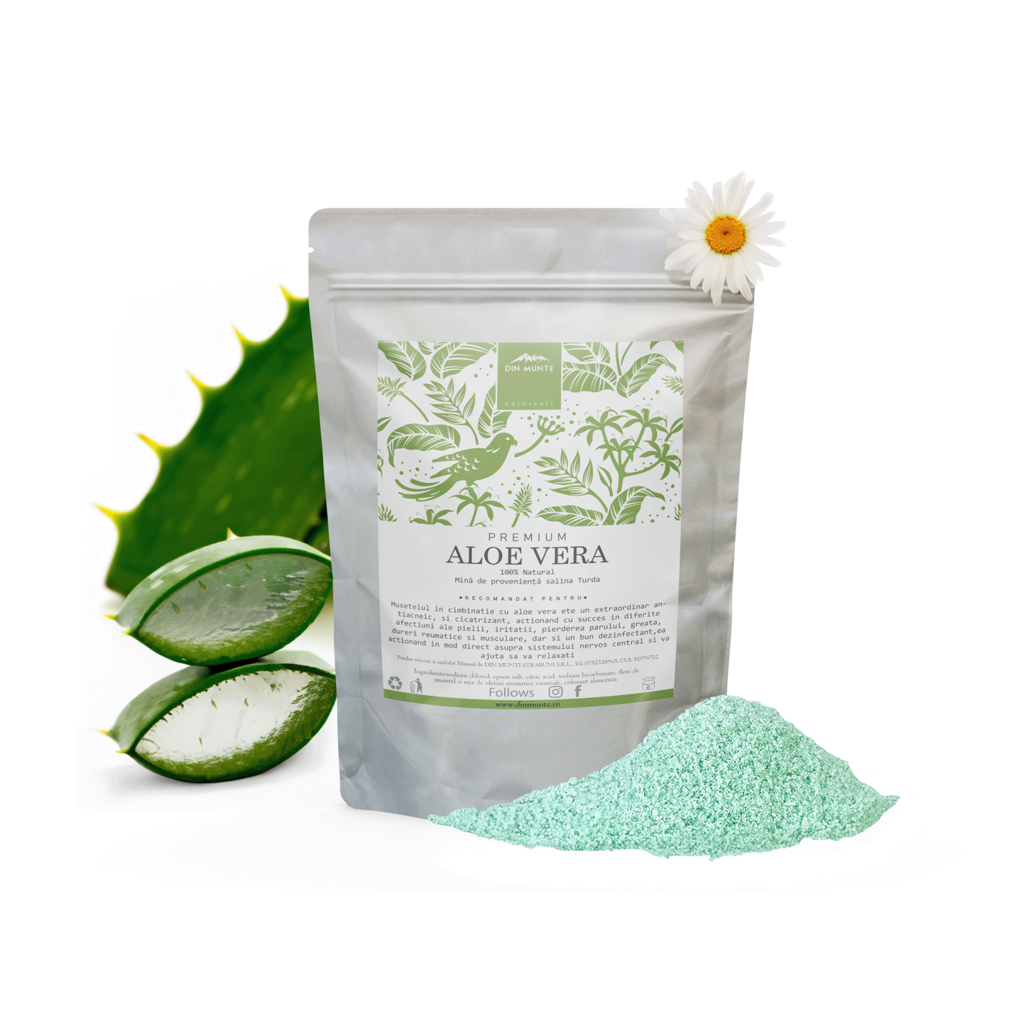 sare de baie cu aloe vera si musetel