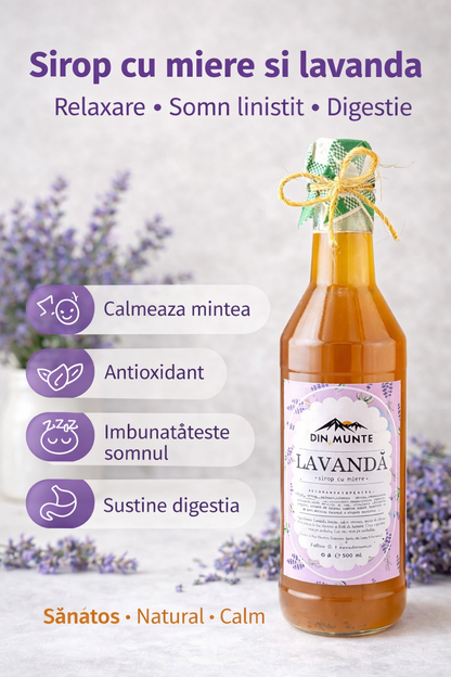 Sirop cu miere si lavanda 500 ml | Relaxare si somn linistit