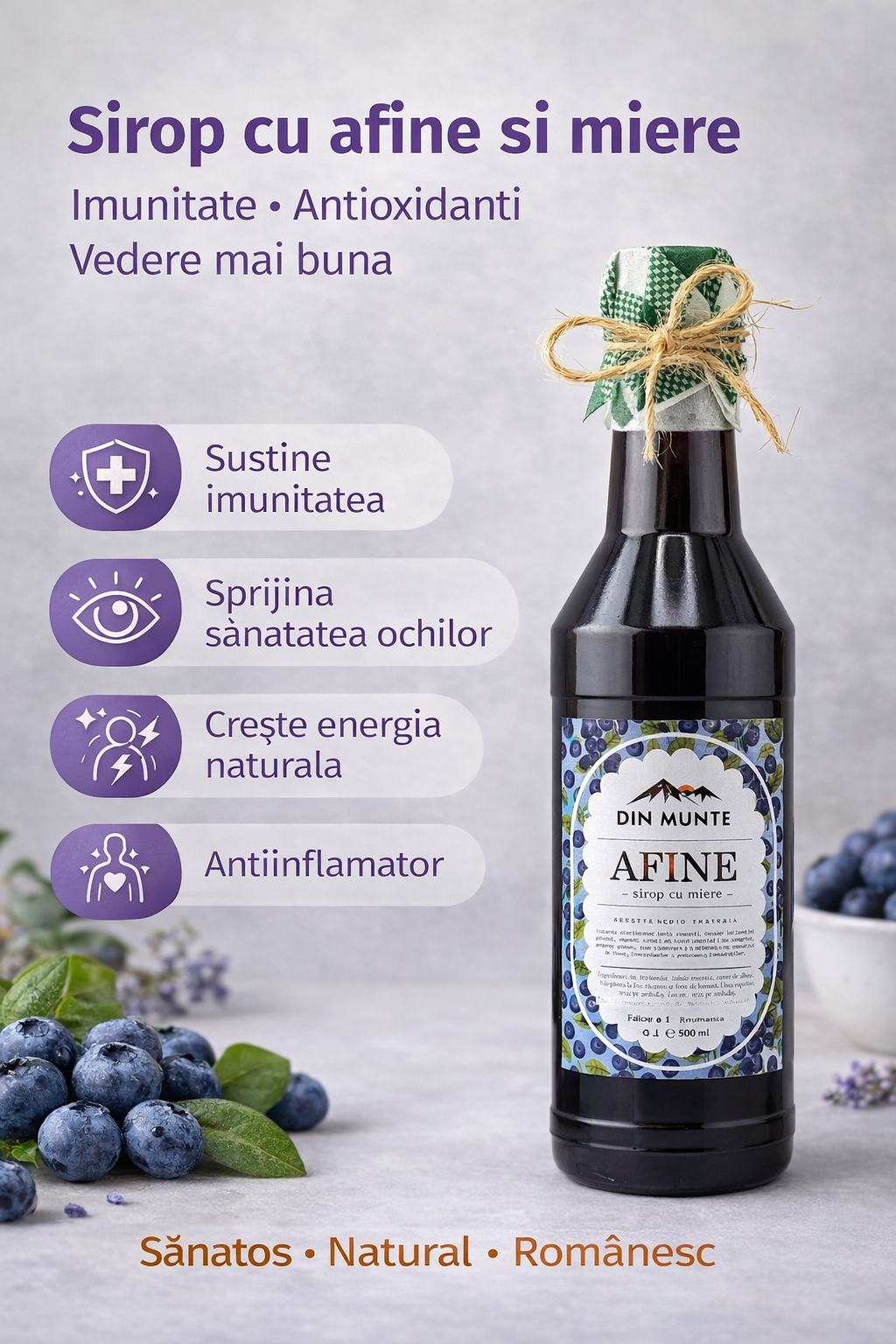 Sirop de afine cu miere